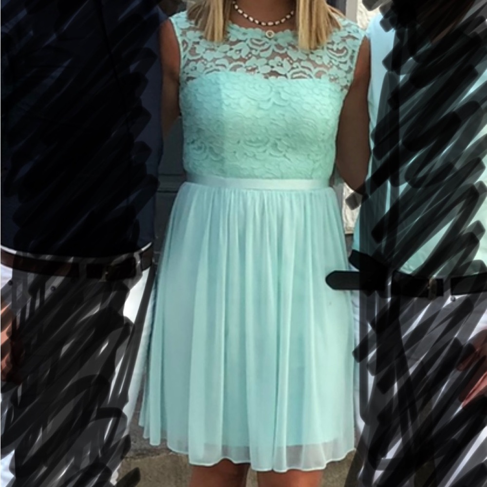Mint green dress